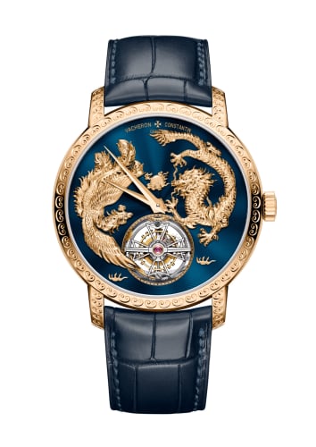 Vacheron Constantin Traditionnelle Tourbillon Phoenix and the Dragon Pink Gold / Blue