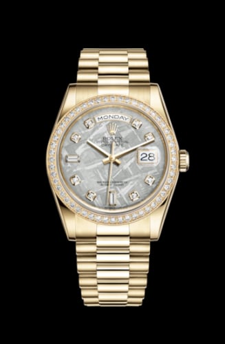 Rolex Day-Date 36 Yellow Gold Diamonds / President / Meteorite