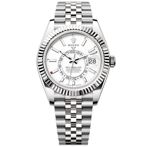Rolex Sky-Dweller Stainless Steel - White Gold / White / Jubilee