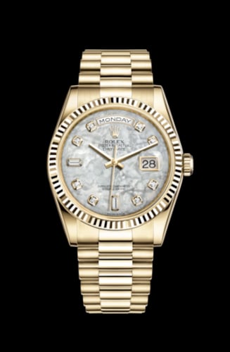 Rolex Day-Date 36 Yellow Gold Fluted / President / MOP