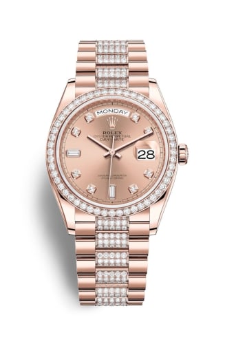 Rolex Day-Date 36 Everose Gold / Diamond / Rose - Diamond / President - Diamond