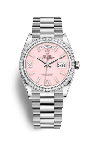 Rolex Day-Date 36 White Gold / Diamond / Opal-Diamond / President