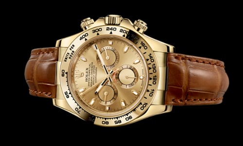 Rolex Cosmograph Daytona Yellow Gold / Champagne / Strap