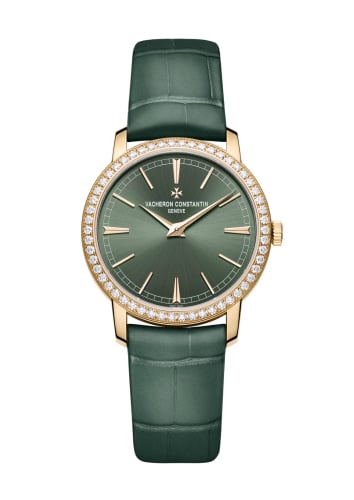 Vacheron Constantin Traditionnelle Manual-Winding 33 Pink Gold - Diamond / Green