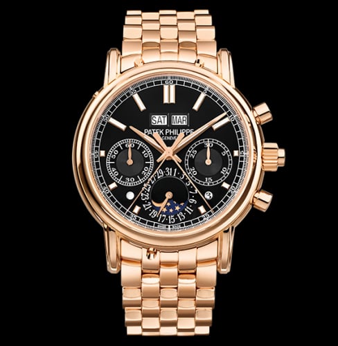 Patek Philippe Perpetual Calendar Split-Seconds Chronograph 5204 Rose Gold / Black / Bracelet