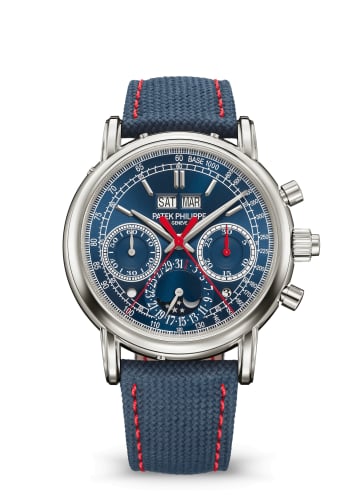 Patek Philippe Perpetual Calendar Split-Seconds Chronograph 5204 White Gold / Blue
