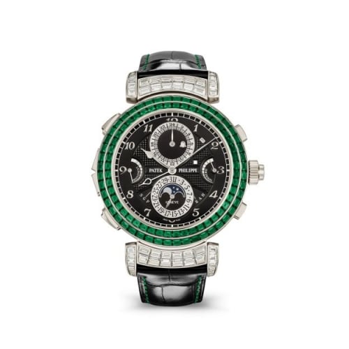 Patek Philippe Grandmaster Chime 6300 White Gold - Emerald / Black