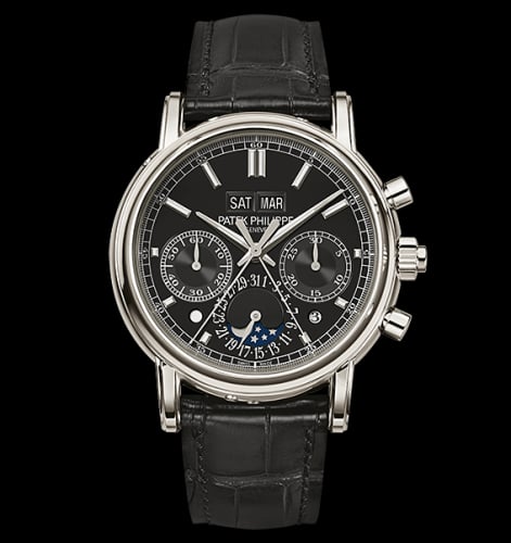 Patek Philippe Perpetual Calendar Split-Seconds Chronograph 5204 Platinum / Black