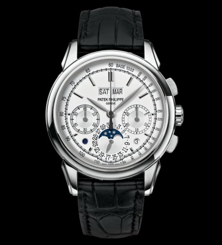 Patek Philippe Perpetual Calendar Chronograph 5270 White Gold / Tachymeter Double Chin