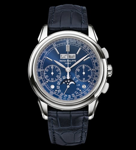 Patek Philippe Perpetual Calendar Chronograph 5270 White Gold / Blue