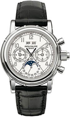 Patek Philippe Perpetual Calendar Split Seconds Chronograph 5004 White Gold / White Arabic