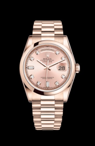 Rolex Day-Date 36 Everose Domed / President / Pink Diamond