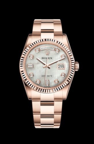 Rolex Day-Date 36 Everose Fluted / Oyster / Oxford MOP
