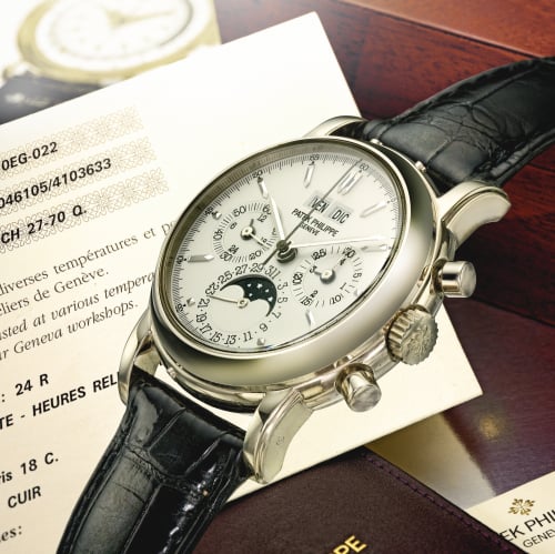 Patek Philippe Perpetual Calendar Chronograph 3970 White Gold / Silver