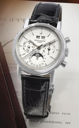 Patek Philippe Perpetual Calendar Chronograph 3970 White Gold / Silver