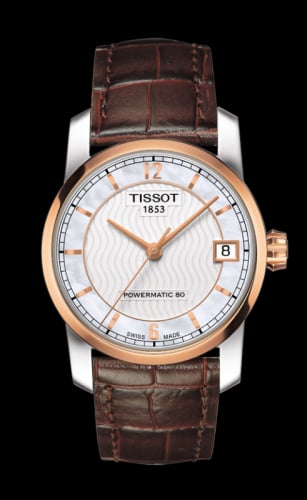 Tissot Powermatic 80 Lady Titanium / PVD Gold / MOP