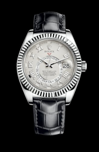 Rolex Sky-Dweller White Gold / Ivory / Alligator
