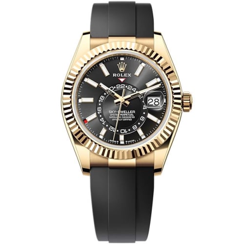 Rolex Sky-Dweller Yellow Gold / Black / OysterFlex