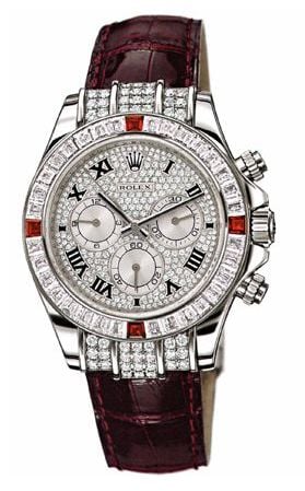 Rolex Daytona White Gold Diamond Ruby Strap