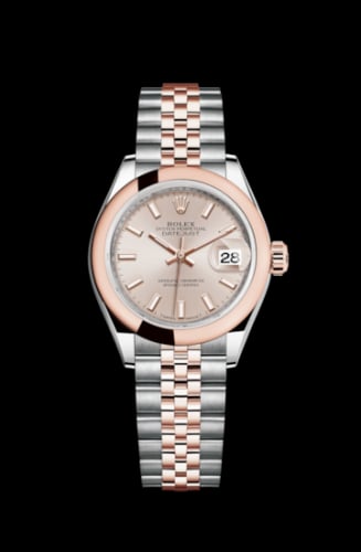 Rolex Lady-Datejust 28 Rolesor Rose Domed / Jubilee / Sundust