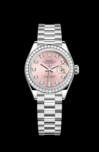 Rolex Lady-Datejust 28 Platinum Diamond / President / Pink Diamond