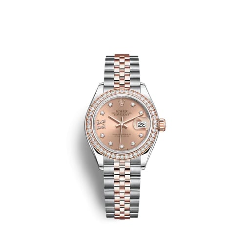 Rolex Lady-Datejust 28 Stainless Steel / Rose Gold / Diamond / Rose - Diamond / Jubilee