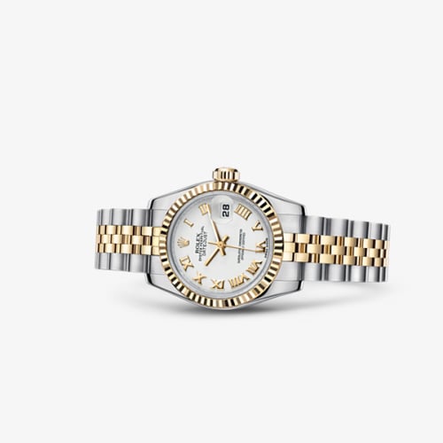 Rolex Lady-Datejust 26 Rolesor Fluted White Jubilee