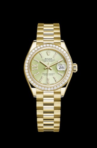 Rolex Lady-Datejust 28 Yellow Gold Diamond / President / Linden Diamonds
