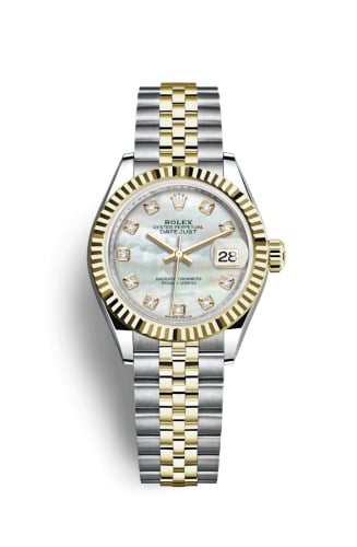 Rolex Lady-Datejust 28 Rolesor Yellow Fluted / Jubilee / MOP
