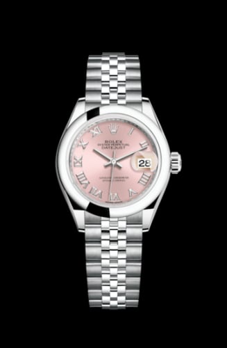 Rolex Lady-Datejust 28 Stainless Steel Domed / Jubilee / Pink Roman