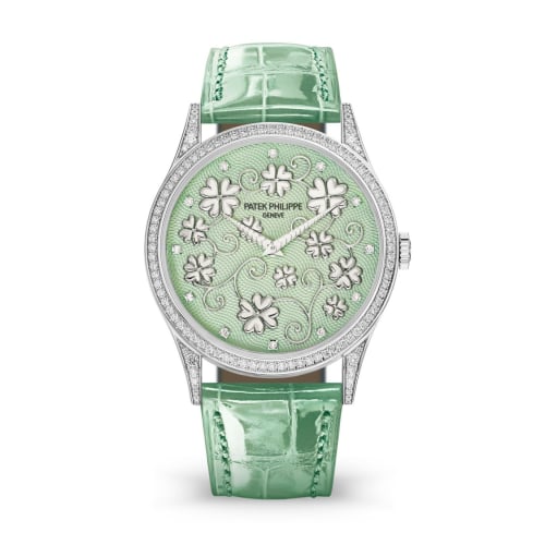 Patek Philippe Calatrava 5077G Pictures in Relief / Four-Leaf Clover