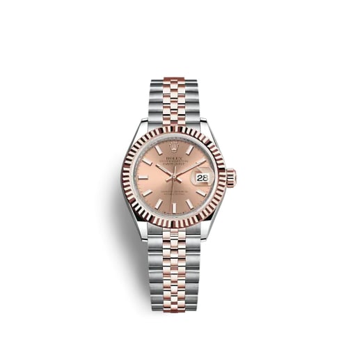 Rolex Lady-Datejust 28 Stainless Steel / Rose Gold / Fluted / Rose / Jubilee