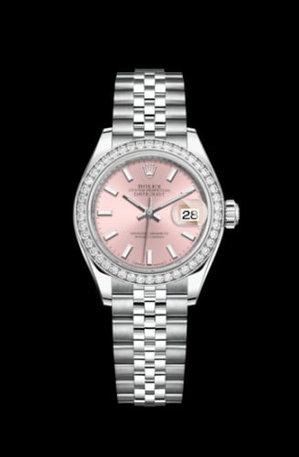 Rolex Lady-Datejust 28 Stainless Steel / Diamond / Pink / Jubilee