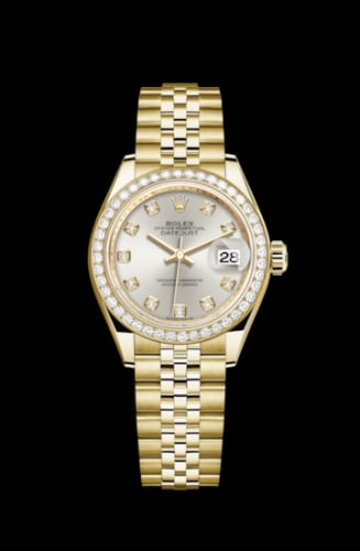 Rolex Lady-Datejust 28 Yellow Gold Diamond / Jubilee / Silver Diamond
