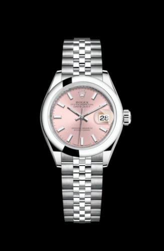 Rolex Lady-Datejust 28 Stainless Steel Domed / Jubilee / Pink
