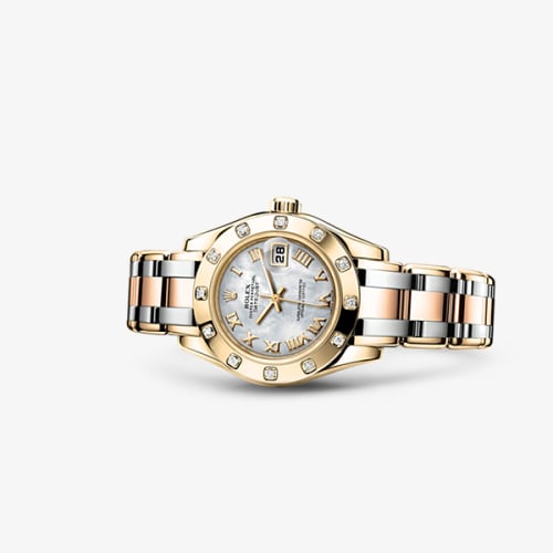 Rolex Datejust Pearlmaster 29 Tridor 12 Diamond Mother of Pearl Roman