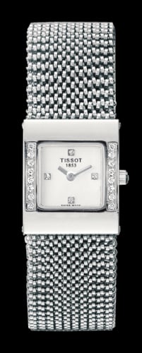 Tissot Bellflower Square White Gold / Diamond / Silver / Bracelet