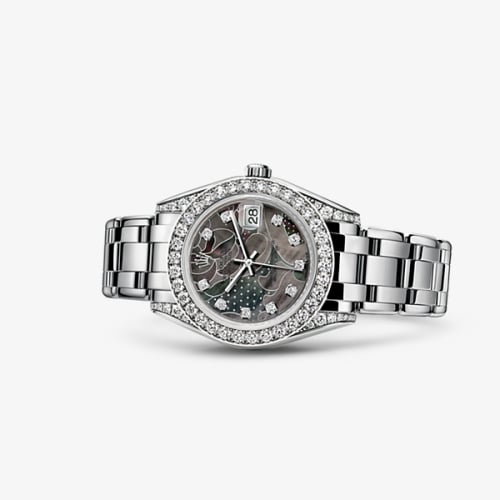 Rolex Datejust Pearlmaster 34 White Gold Diamond Shoulders Goldust Dream