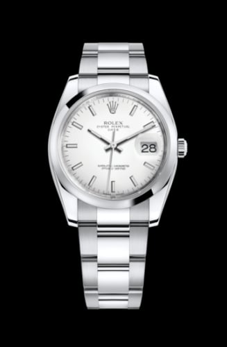 Rolex Oyster Perpetual Date 34 Stainless Steel Domed / Oyster / White