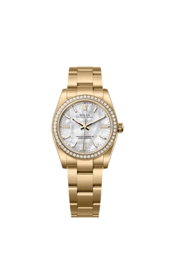 Rolex Oyster Perpetual 34 Yellow Gold - Diamond / MOP
