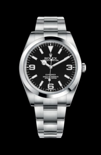 Rolex Explorer 39 Stainless Steel / Black