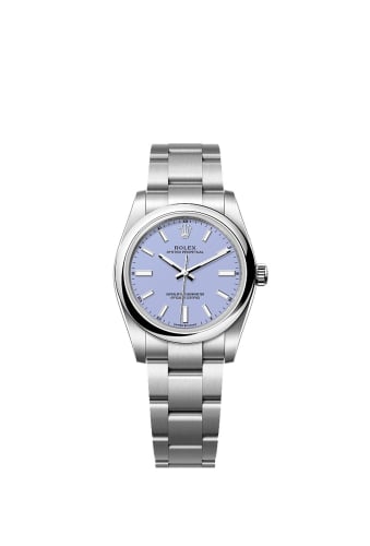 Rolex Oyster Perpetual 34 Stainless Steel / Lavender