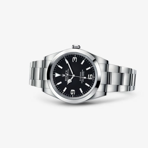 Rolex Explorer 39 / Stainless steel / Black