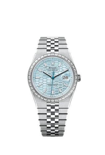 Rolex Land-Dweller 40 Platinum - Baguette / Ice Blue / Flat Jubilee