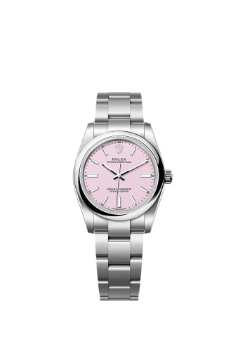 Rolex Oyster Perpetual 34 Stainless Steel / Candy Pink