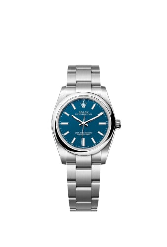 Rolex Oyster Perpetual 34 Stainless Steel / Med Blue