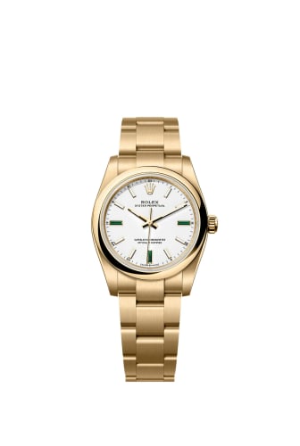 Rolex Oyster Perpetual 34 Yellow Gold / White
