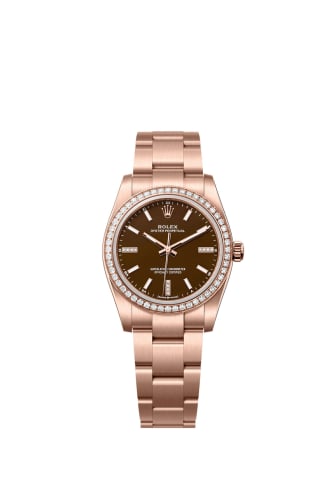 Rolex Oyster Perpetual 34 Everose - Diamond / Brown