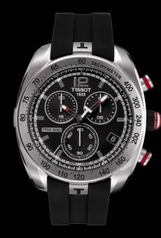 Tissot PRS 330 Quartz Chronograph 44 Stainless Steel / Black / Rubber
