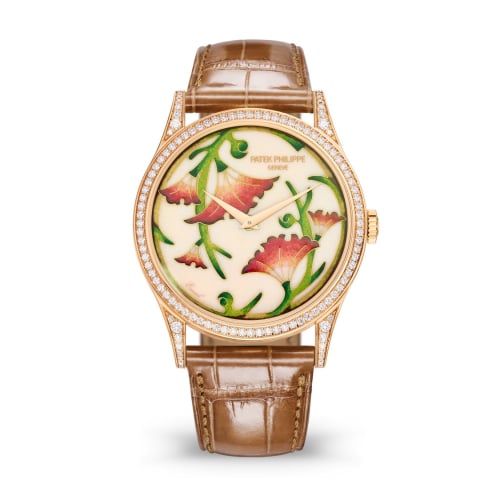 Patek Philippe Calatrava 5077 Rose Gold / Japanese Floral Motifs